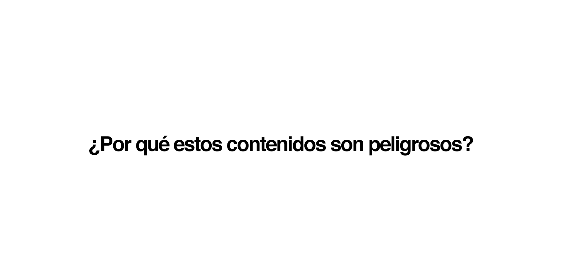 Por qué estos contenidos son peligrosos? Hay que estar alerta con los contenidos de los perfiles que promueven los TCA porque... · Refuerzan la conducta de los menores desarrollando un sentimiento de pertenencia al grupo. · Impulsan a desarrollar lo que consideran un “estilo de vida”. · Compiten, organizando “carreras de kilos” para bajar el mayor peso en el menor tiempo. 
			· Recomiendan la inducción al autocastigo y la autoagresión. · Los trucos para adelgazar suponer un riesgo real para su salud. · Incitan a engañar a los padres, profesores y médicos.
			· Acostumbran a rituales que pueden convertirse en obsesivo-compulsivos. · Recomiendan dietas desequilibradas y sin fundamento científico. · Hacen referencia a fármacos no indicados para la disminución de peso. · Incluyen fotos de modelos enfermas de anorexia nerviosa como ejemplo a seguir.